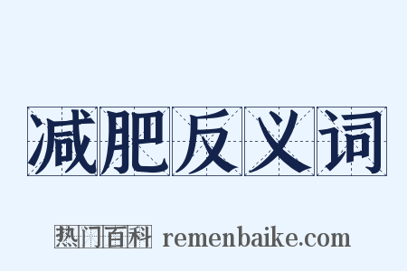 减肥反义词是什么意思的图片